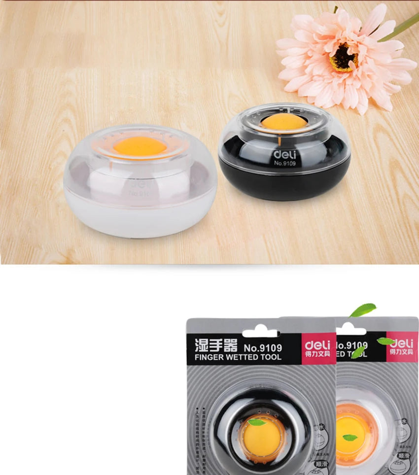 Office Financial Analyst Finger Wetted Gadgets ABS Wet Hand Water Box Round Ball Dip Hands Counting Helper Stationery