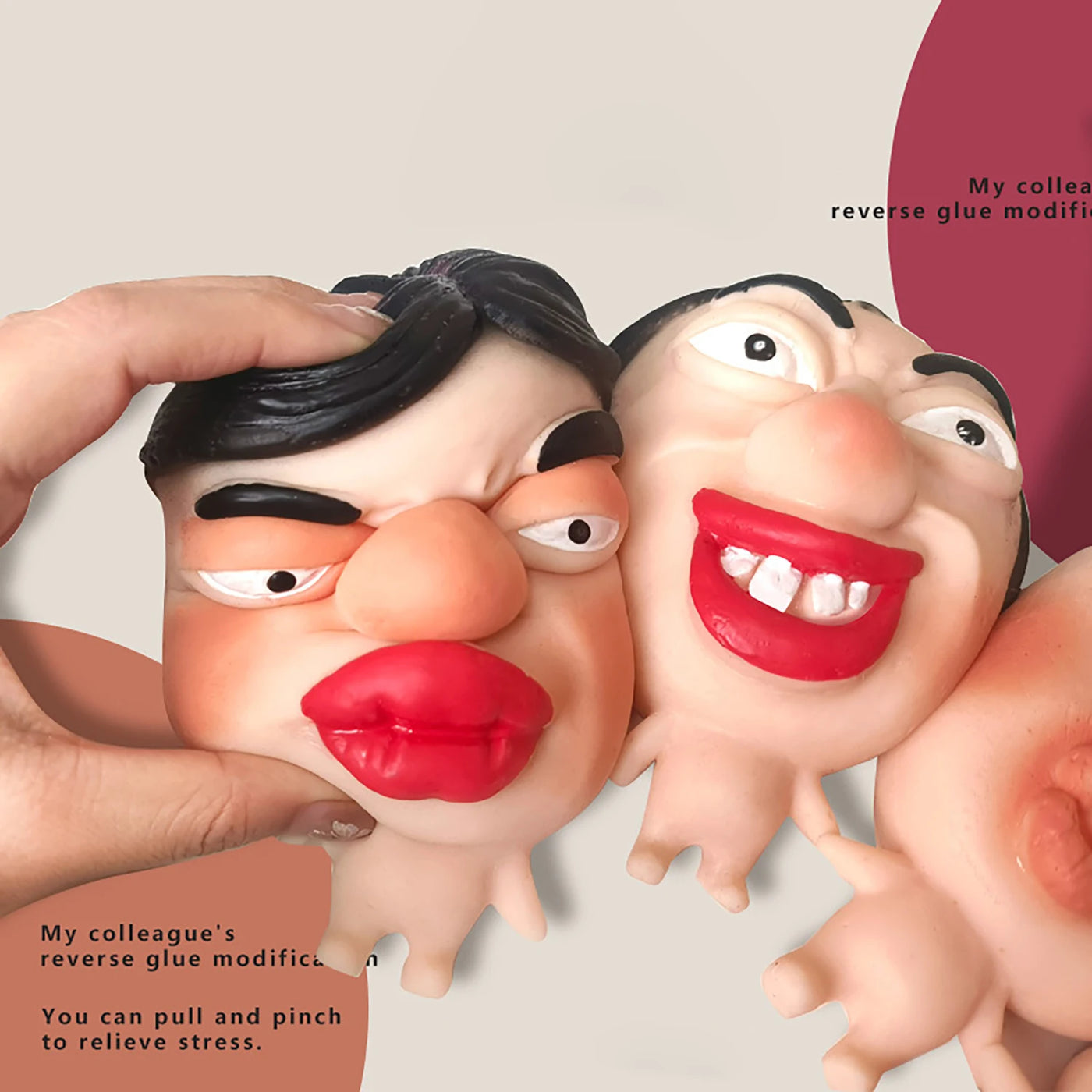 Decompression artifact, strange and quirky gadgets, ultra soft to squeeze, funny and trendy office decorations