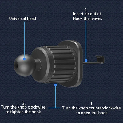 Car Phone Holder Bracket Accessories Interior Auto Air Outlet Cellphone Support Parts Phone Stand Base Fixing Clip