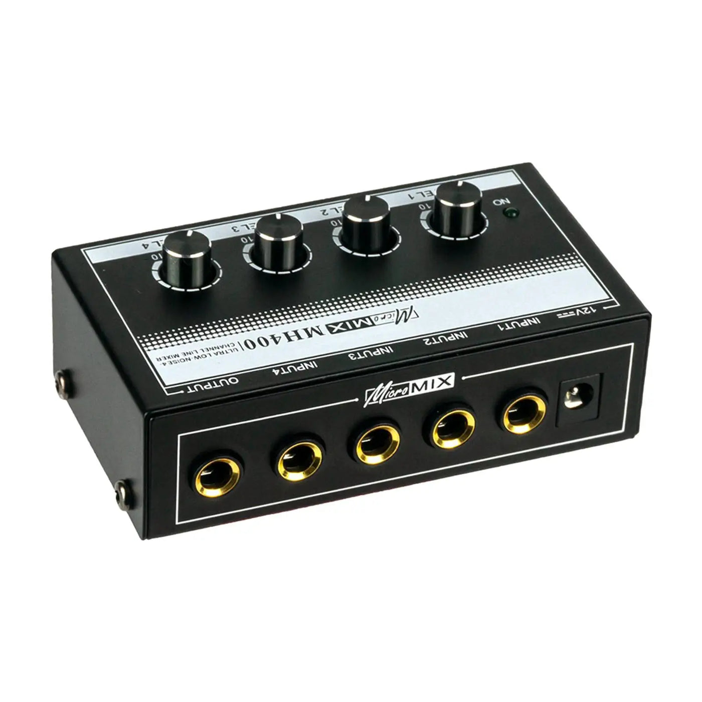 Sound Mixer 4 Channel Line Mixer Professional Audio Sound Mixer Audio Amplifier for Microphone Musical Instruments Guitar Bass