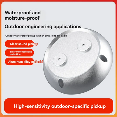 ABUO-Waterproof 360° Omnidirectional Sound Pickup External Audio High Sensitivity High Fidelity No Noise 600Ω DC12V 3000M