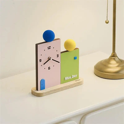 Modern Creative Office Desktop Clock Porch Ornaments Bedroom Living Room Table Desk Clocks Watch Gifts Home Decoration