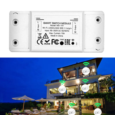 Smart WiFi Switch for Lights and Appliances Timer Functionality Manage Remotely via Smartphone or Voice Commands