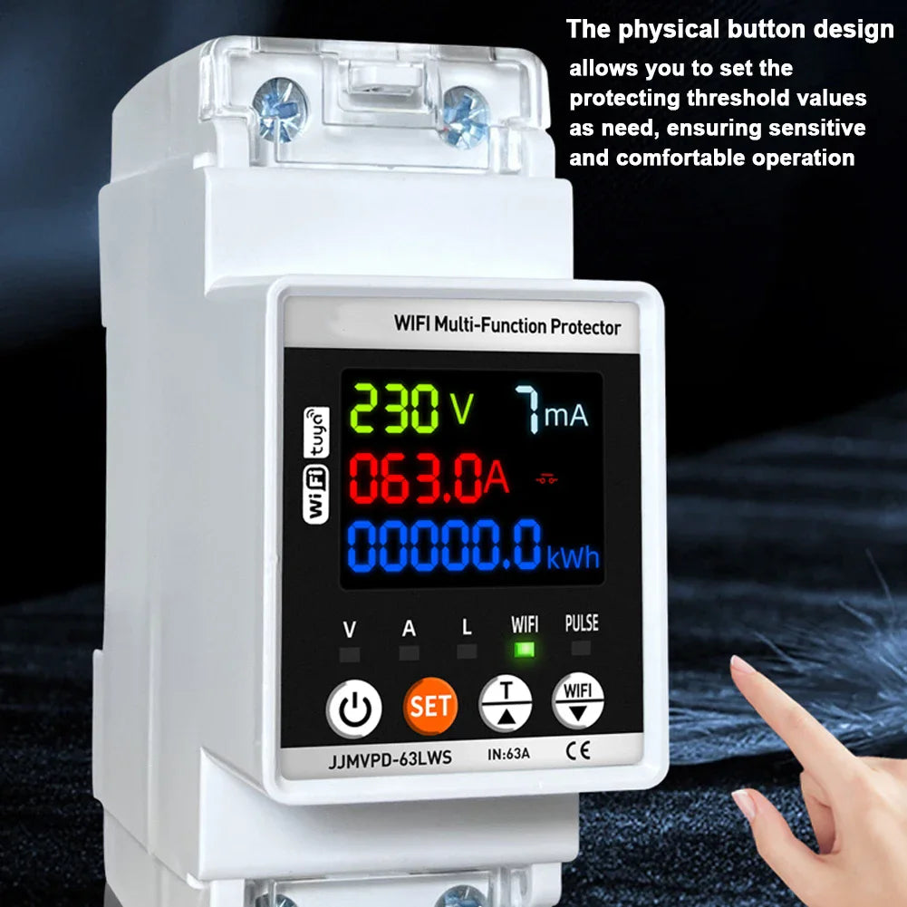Smart WiFi Automatic Reclosuring Protector Intelligent Circuit Breaker Single Phase Reclosing Switch Voltage Protective Device