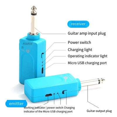 AAAEL-Speakers Sound Instruments Bass Keys Electric Guitar Electronic Blow Tube Saxophone Wireless Audio Transceiver Accessories