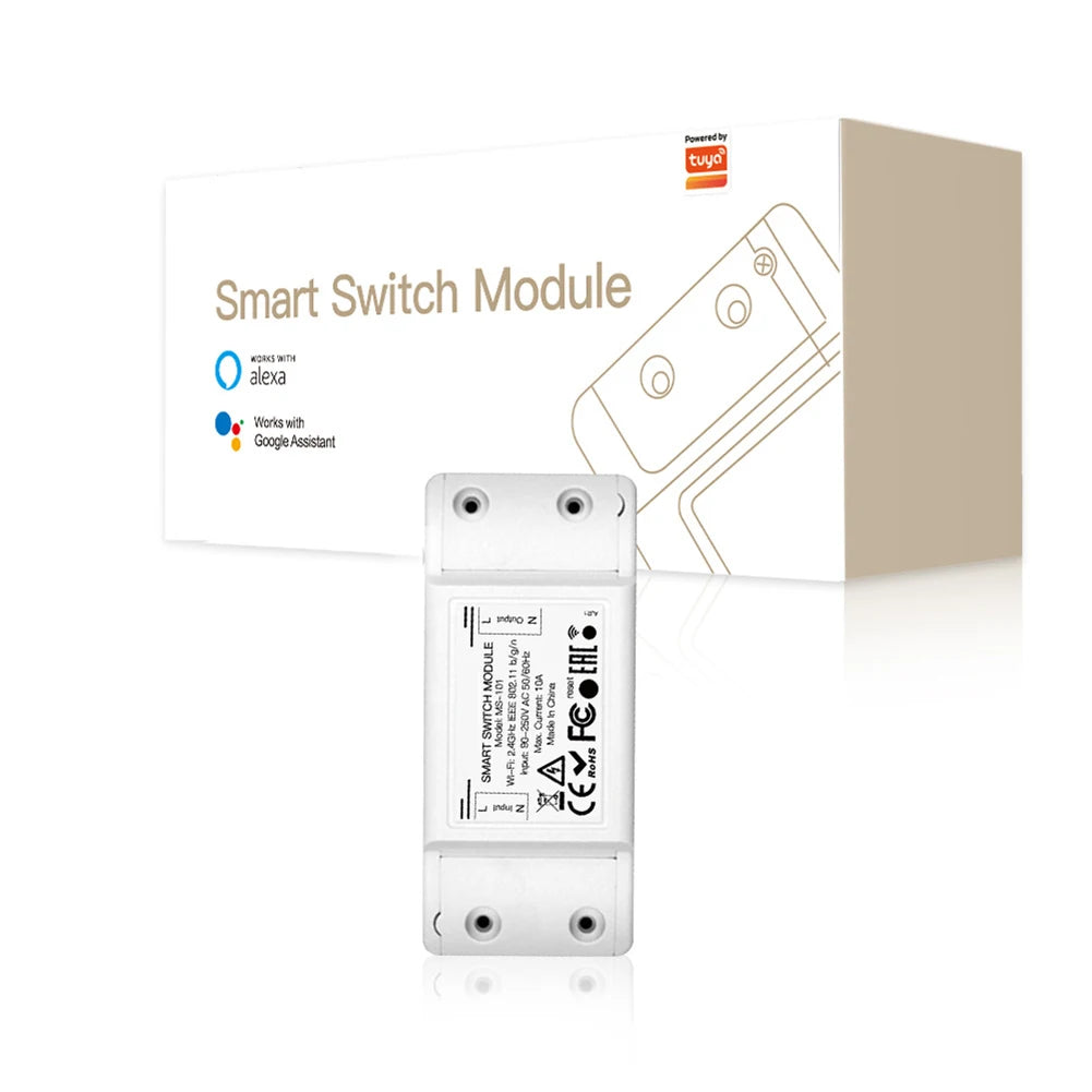 Smart WiFi Switch for Lights and Appliances Timer Functionality Manage Remotely via Smartphone or Voice Commands