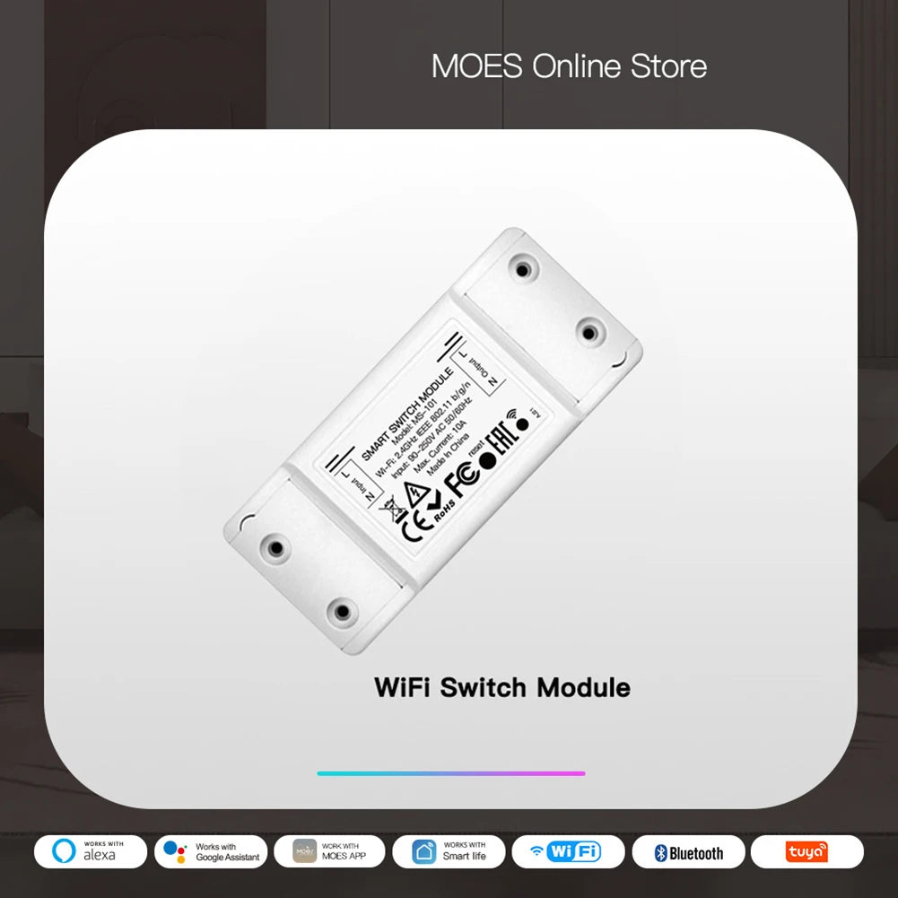 Smart WiFi Switch for Lights and Appliances Timer Functionality Manage Remotely via Smartphone or Voice Commands