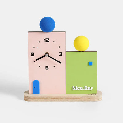 Modern Creative Office Desktop Clock Porch Ornaments Bedroom Living Room Table Desk Clocks Watch Gifts Home Decoration