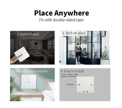 The TUYA smart switch-off device features wireless touch, Wi-Fi, remote control via the APP, and Alexa voice control