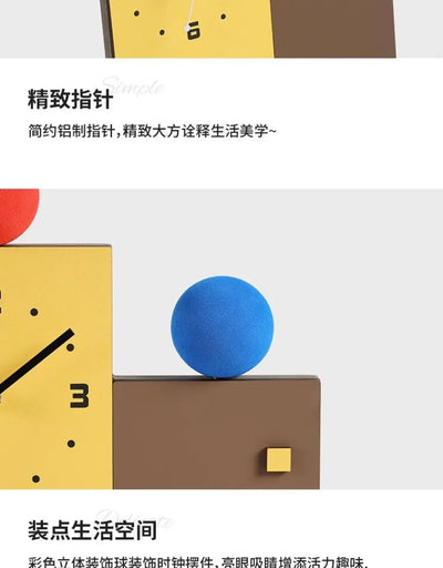 Modern Creative Office Desktop Clock Porch Ornaments Bedroom Living Room Table Desk Clocks Watch Gifts Home Decoration