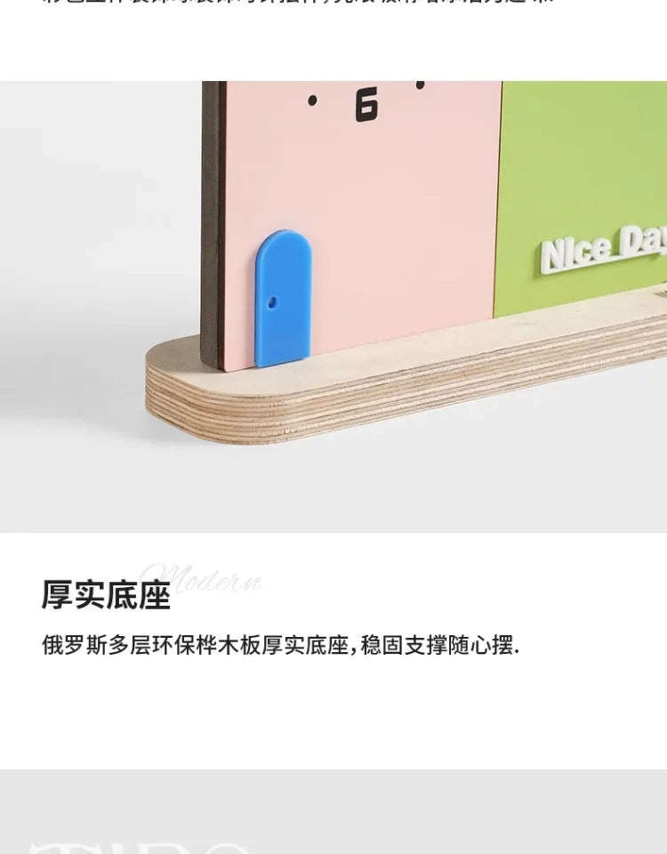 Modern Creative Office Desktop Clock Porch Ornaments Bedroom Living Room Table Desk Clocks Watch Gifts Home Decoration