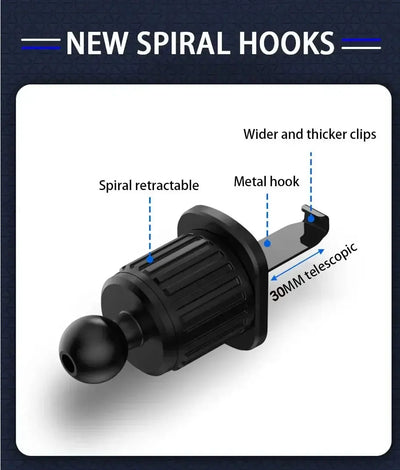 Car Phone Holder Bracket Accessories Interior Auto Air Outlet Cellphone Support Parts Phone Stand Base Fixing Clip