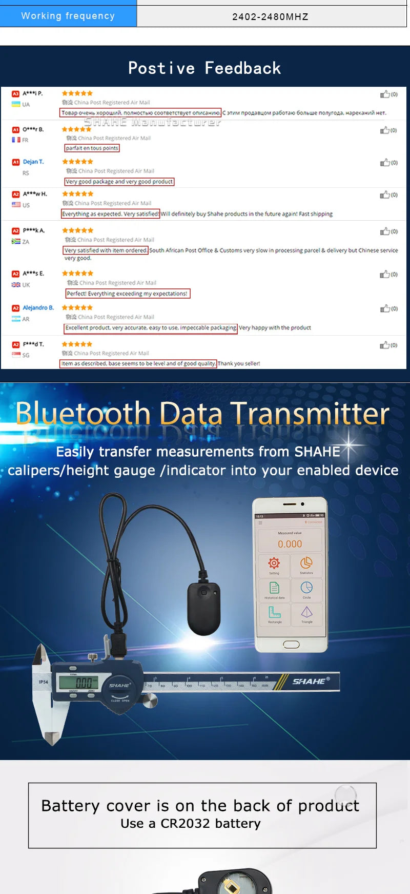 Smart Adapter Data Wireless Transmission For SHAHE Device
