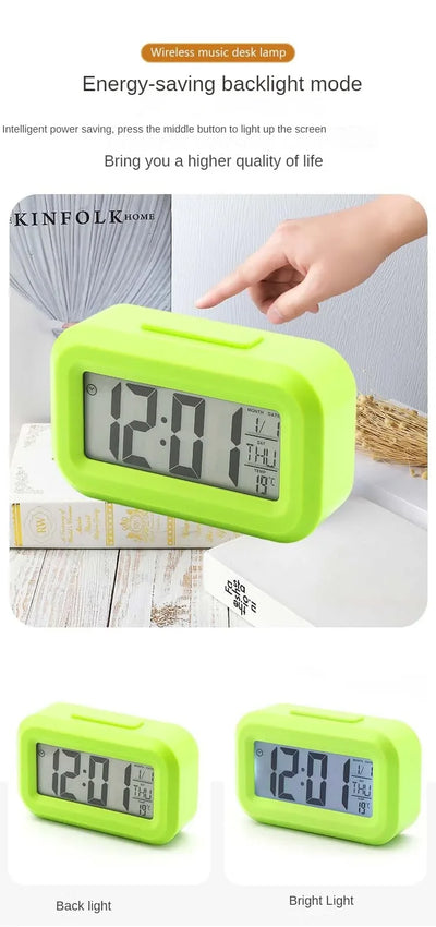 Desk Decorations Table Clock Bedroom Decoration Led Digital Alarm Clock Data Times Calendar Electronic Multi-function Desktop