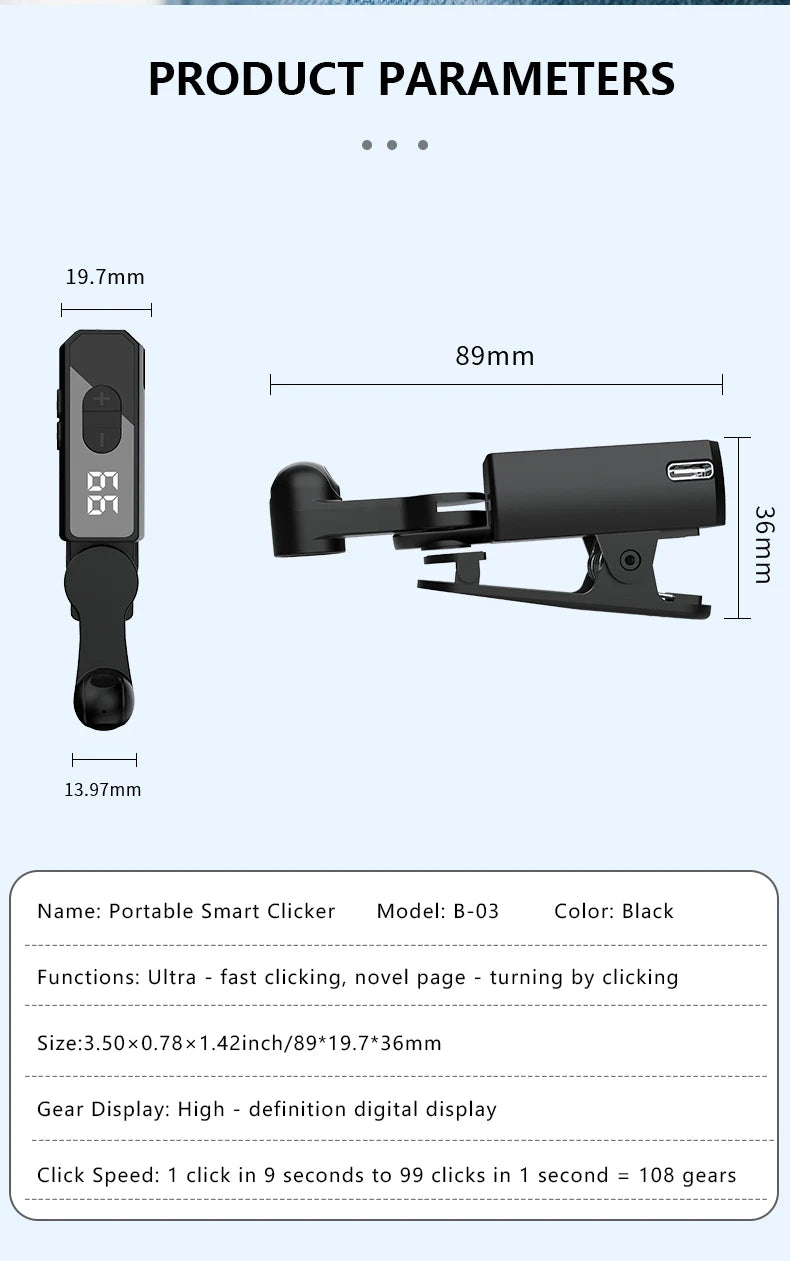 Screen Auto Clicker For Smart Phone Apps Video Live Streaming Gadget Smartphone Game Screen Touch Tripods Screen Tapper Supplies