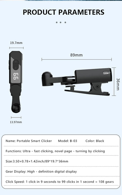 Screen Auto Clicker For Smart Phone Apps Video Live Streaming Gadget Smartphone Game Screen Touch Tripods Screen Tapper Supplies