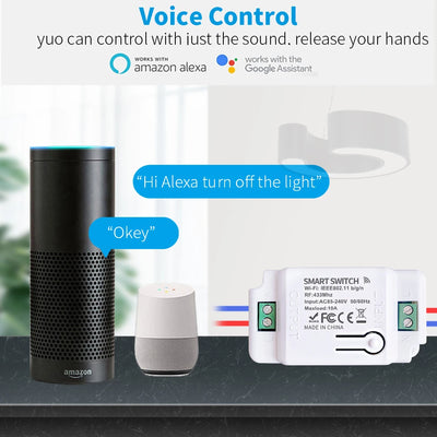 The TUYA smart switch-off device features wireless touch, Wi-Fi, remote control via the APP, and Alexa voice control