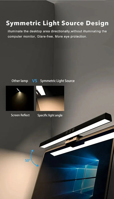 LED Desk Lamp Monitor Light Bar PC Computer Dimmable Screen Light 33cm 50cm Office Study Reading Hanging Table Lamp USB Powered