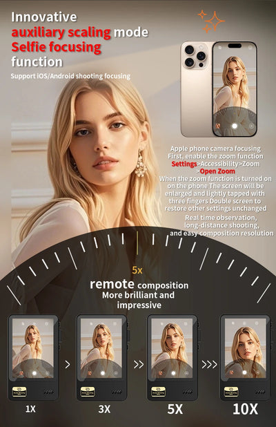 Smartphone Wireless Magnetic Monitor Screens Device Rear Camera Selfie for Phone Vlog Live Stream Video Recording Screen Phone