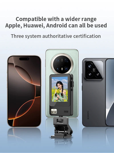 Smartphone Wireless Magnetic Monitor Screens Device Rear Camera Selfie for Phone Vlog Live Stream Video Recording Screen Phone