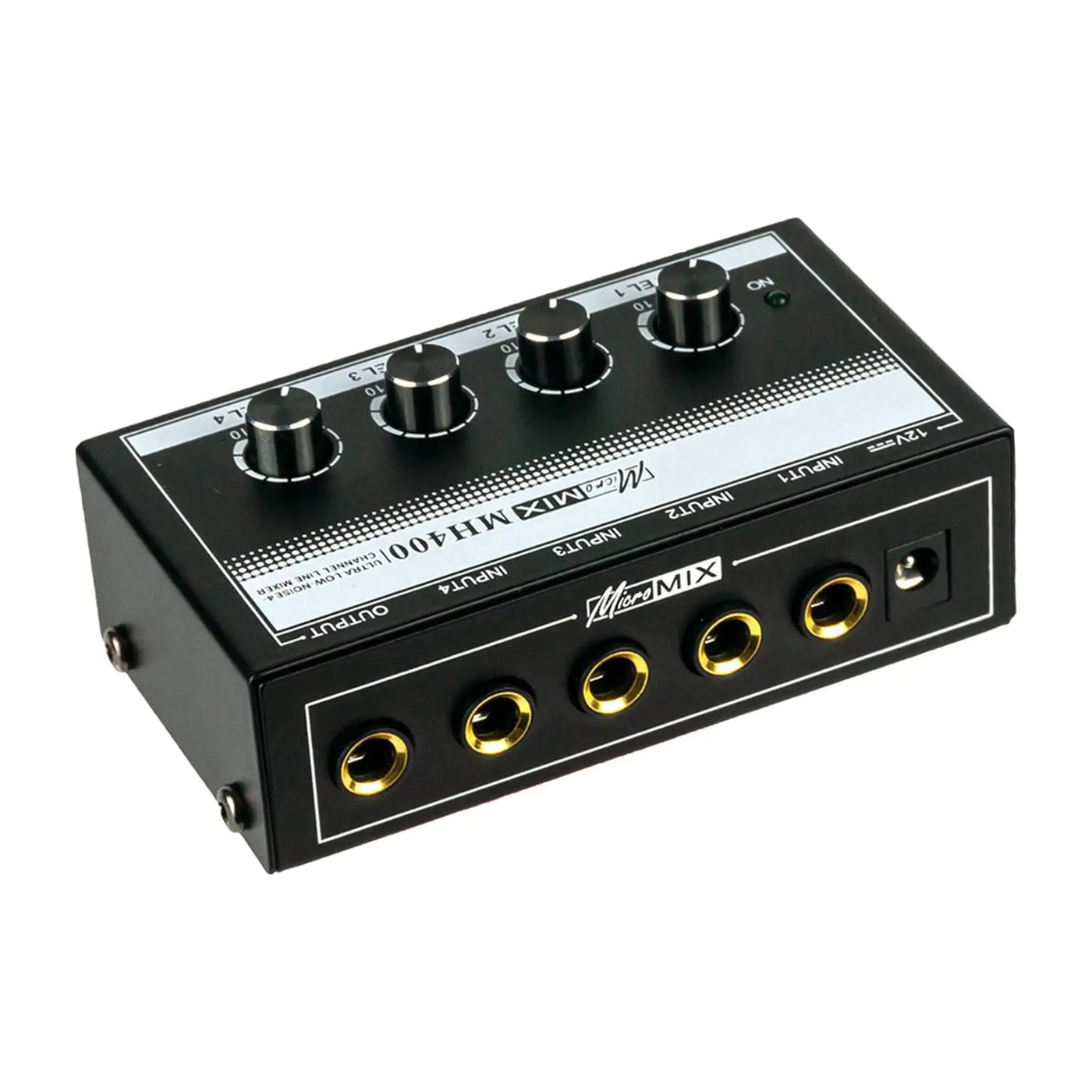 Sound Mixer 4 Channel Line Mixer Professional Audio Sound Mixer Audio Amplifier for Microphone Musical Instruments Guitar Bass