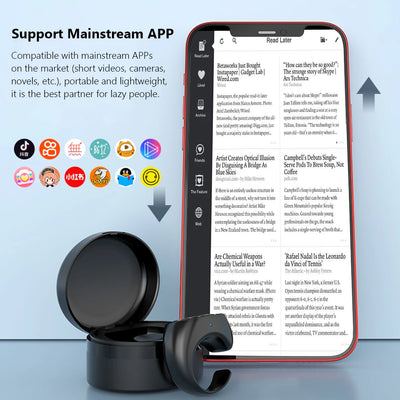 Smart Browsing Device Automatic Page Turner Wireless Fingertip Flipping with Charging Compartment Page Flipping for Mobile Phone
