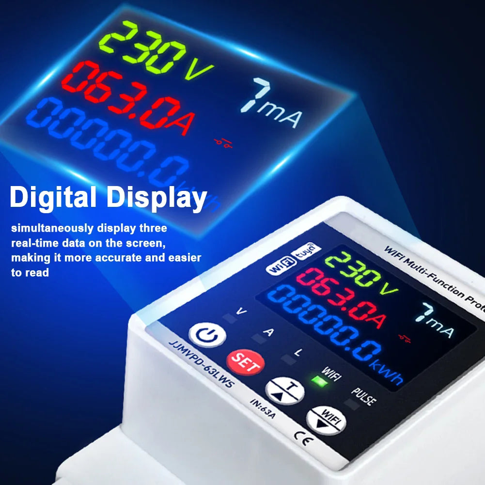 Smart WiFi Automatic Reclosuring Protector Intelligent Circuit Breaker Single Phase Reclosing Switch Voltage Protective Device