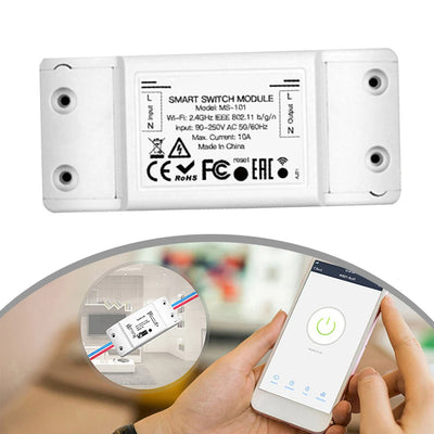 Smart WiFi Switch for Lights and Appliances Timer Functionality Manage Remotely via Smartphone or Voice Commands