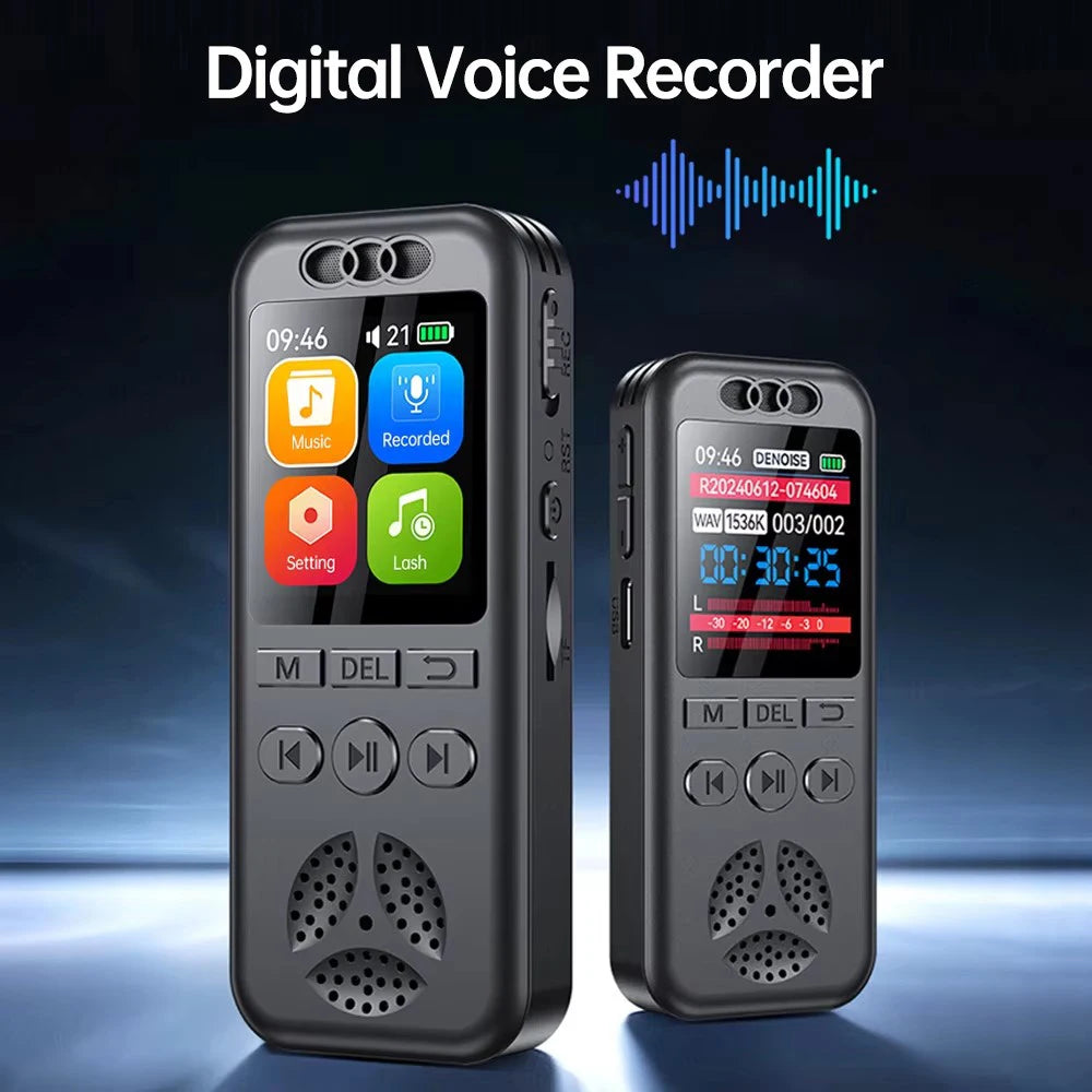 New Digital Audio Voice Recorder MP3 Player Noise Reduction Voice Activated Audio Recorder Sound Recorder For Lecture Interview