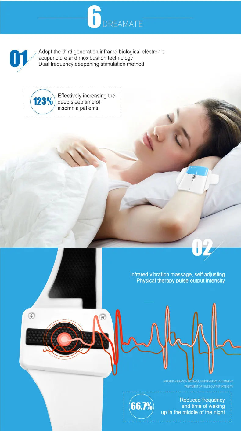Smart Sleep Aid Device – Sleep-Enhancing Instrument for Severe Insomnia Relief, Deep Sleep Promotion, Handheld Device for Anx