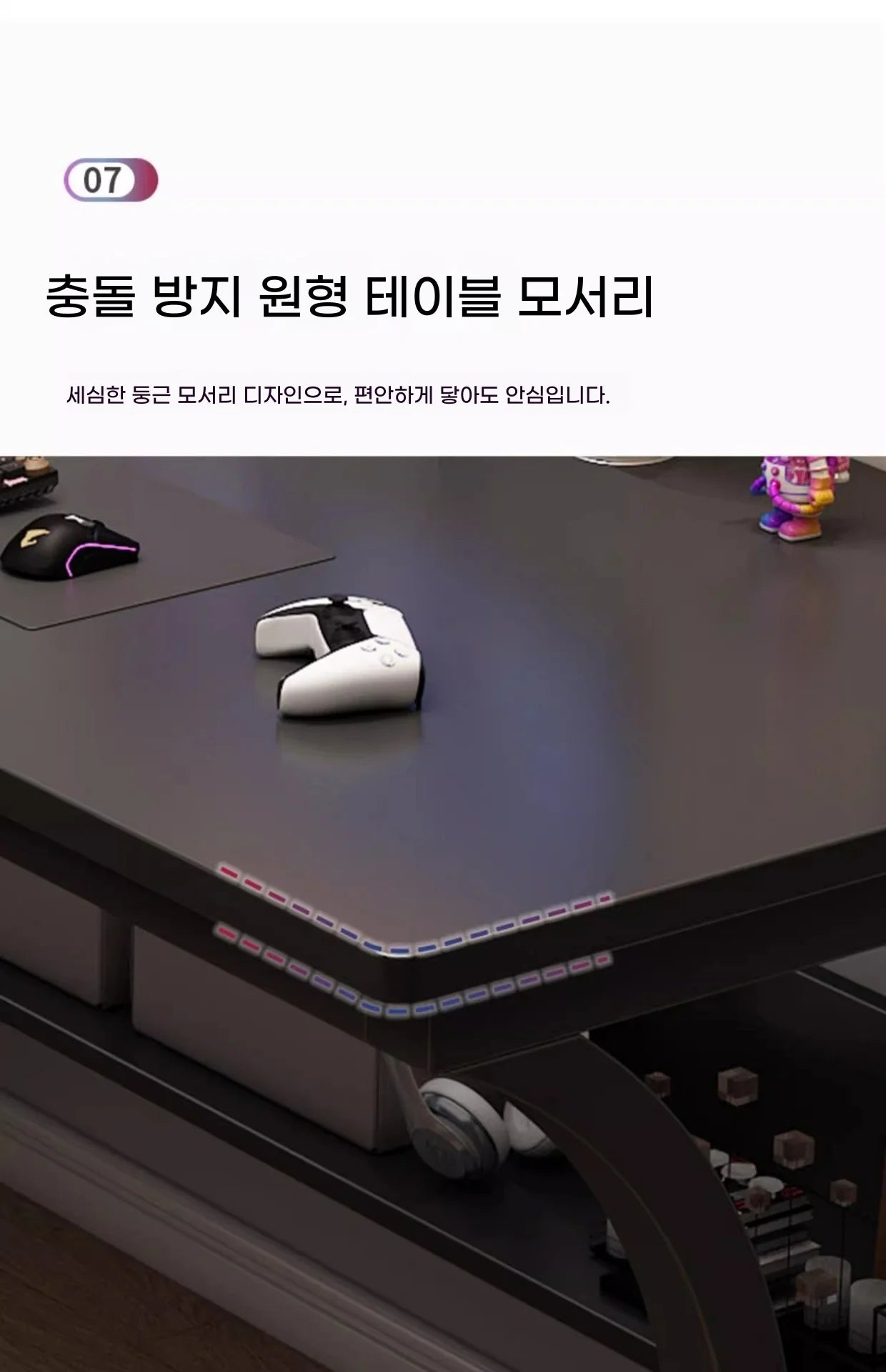 Ergonomic Gaming Computer Desk Home Office Study Station Table Cable Management  Desks Escritorio Blanco Con Cajones Furniture