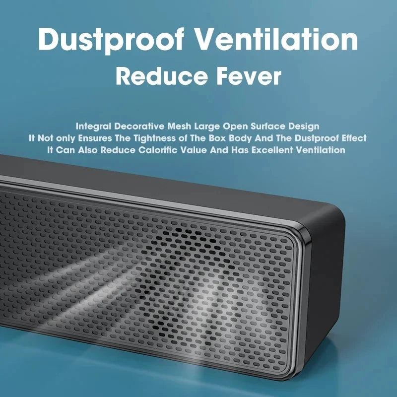 Soundbar Computer PC TV Laptop Desktop Wired Wireless Bluetooth Speaker Sound Box Bar Music Portable Caixa De Som Audio System