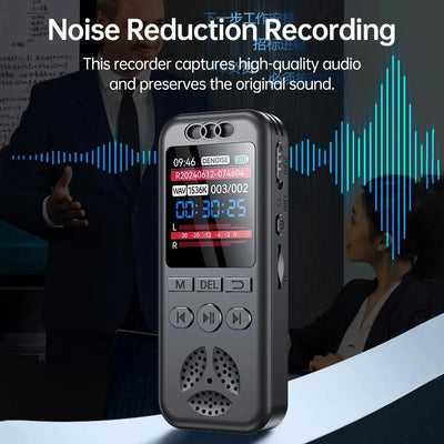 New Digital Audio Voice Recorder MP3 Player Noise Reduction Voice Activated Audio Recorder Sound Recorder For Lecture Interview