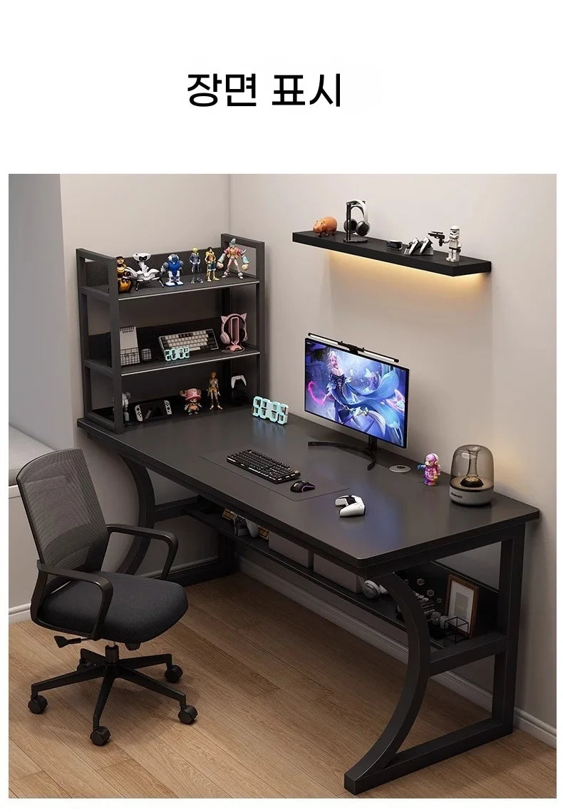 Ergonomic Gaming Computer Desk Home Office Study Station Table Cable Management  Desks Escritorio Blanco Con Cajones Furniture
