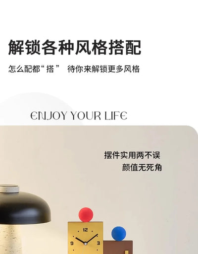 Modern Creative Office Desktop Clock Porch Ornaments Bedroom Living Room Table Desk Clocks Watch Gifts Home Decoration