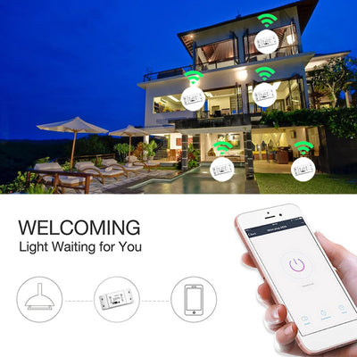 Smart WiFi Switch for Lights and Appliances Timer Functionality Manage Remotely via Smartphone or Voice Commands