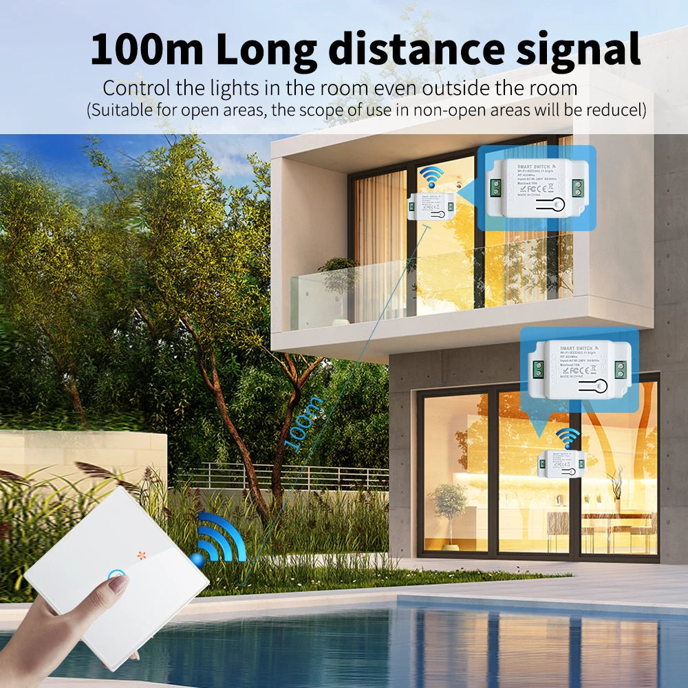 The TUYA smart switch-off device features wireless touch, Wi-Fi, remote control via the APP, and Alexa voice control