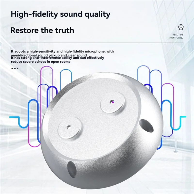 ABUO-Waterproof 360° Omnidirectional Sound Pickup External Audio High Sensitivity High Fidelity No Noise 600Ω DC12V 3000M