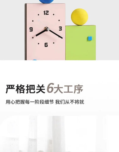 Modern Creative Office Desktop Clock Porch Ornaments Bedroom Living Room Table Desk Clocks Watch Gifts Home Decoration