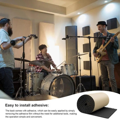 Sound Absorbing Panel Sound Pads Acoustic Panels Self Adhesive Acoustic Barrier for Car Studio Waterproof Sound Proof Padding
