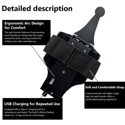 Wrist Launcher Cool Gadgets Role-Play Stuff Fun Toy Web Launcher String Shooters Toy Cool Toy Things for Superhero Fans
