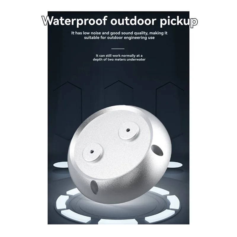 ABUO-Waterproof 360° Omnidirectional Sound Pickup External Audio High Sensitivity High Fidelity No Noise 600Ω DC12V 3000M