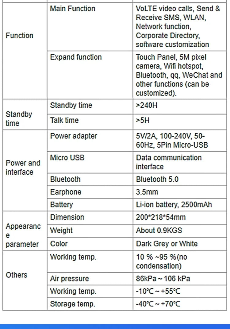 4G Android 10 vivid 8 inch IPS touch screen  Fixed Wireless Cordless Desktop Phone with VoLTE, WIFI,BT HOTSPOT  for home eldly