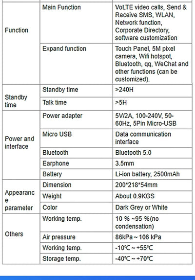 4G Android 10 vivid 8 inch IPS touch screen  Fixed Wireless Cordless Desktop Phone with VoLTE, WIFI,BT HOTSPOT  for home eldly