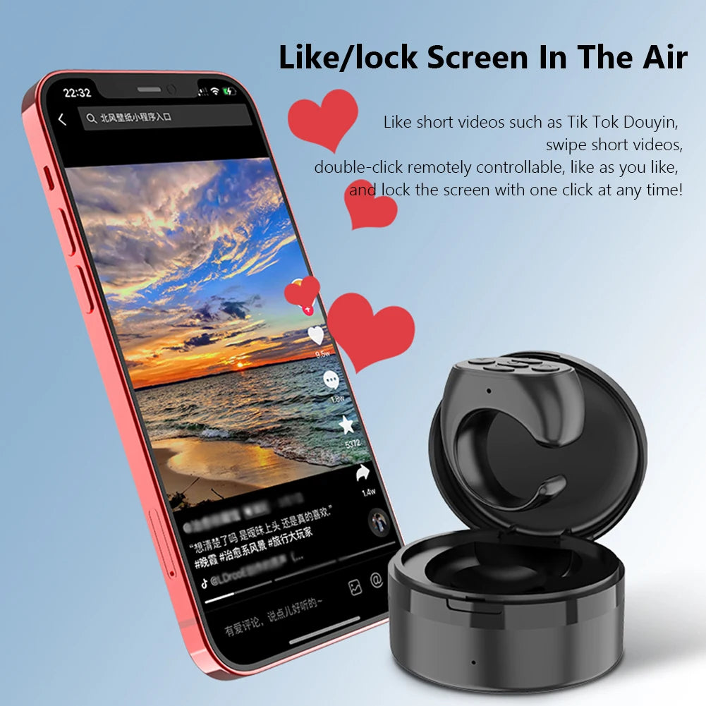 Smart Browsing Device Automatic Page Turner Wireless Fingertip Flipping with Charging Compartment Page Flipping for Mobile Phone