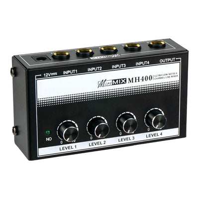 Sound Mixer 4 Channel Line Mixer Professional Audio Sound Mixer Audio Amplifier for Microphone Musical Instruments Guitar Bass