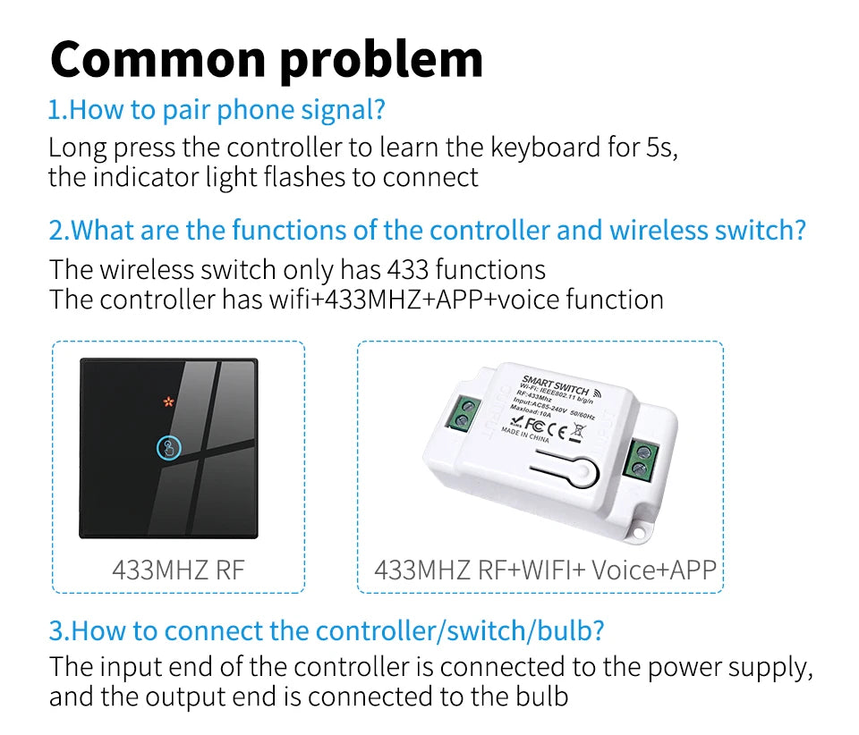 The TUYA smart switch-off device features wireless touch, Wi-Fi, remote control via the APP, and Alexa voice control