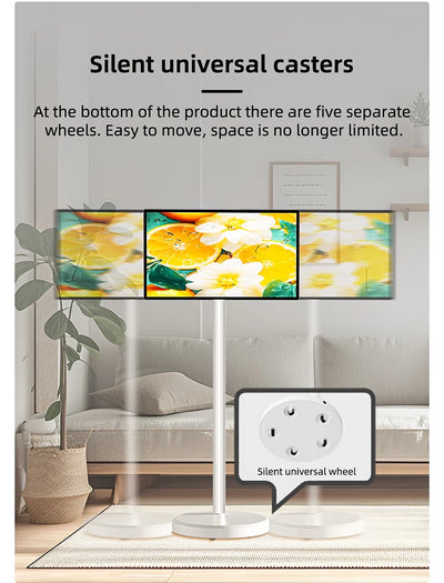 LCD Android OS Smart TV Unique Design Advertising Machine with Mobile Battery Smart Screen TV
