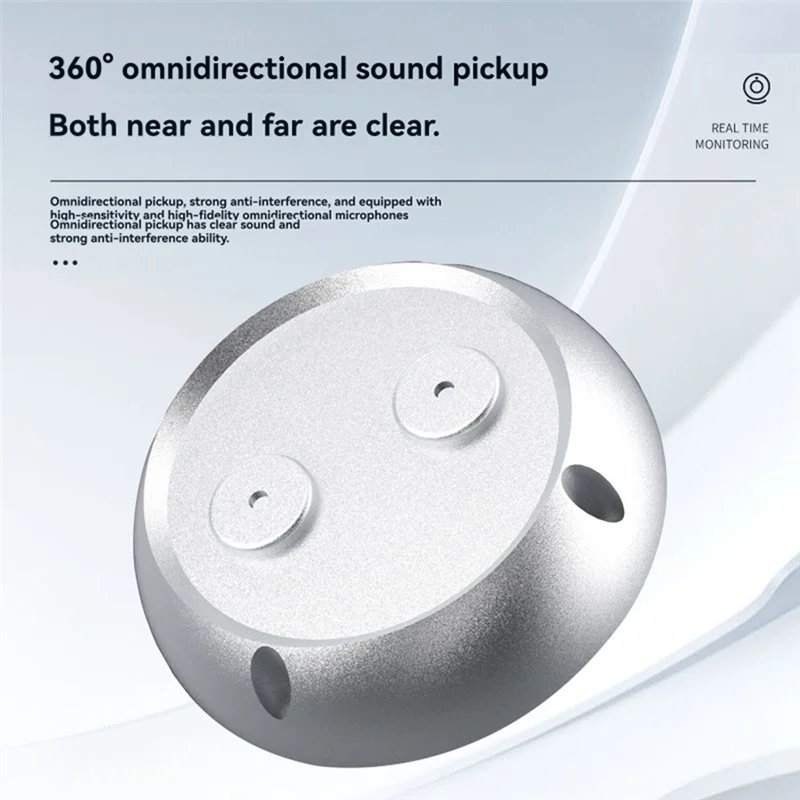 ABUO-Waterproof 360° Omnidirectional Sound Pickup External Audio High Sensitivity High Fidelity No Noise 600Ω DC12V 3000M
