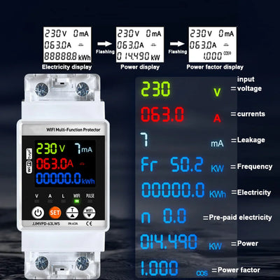 Smart WiFi Automatic Reclosuring Protector Intelligent Circuit Breaker Single Phase Reclosing Switch Voltage Protective Device